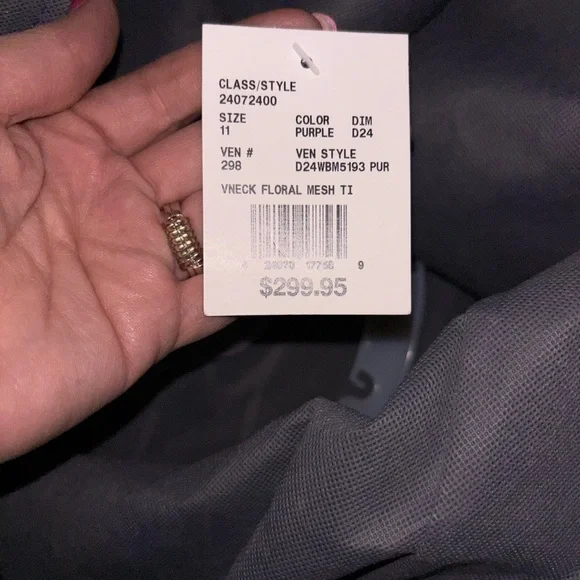 David's Bridal Lavender Tiered Prom Dress - Picture 2 of 2